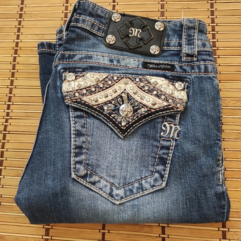 Miss me jeans boot cut s.27 jp5705b rhinestone